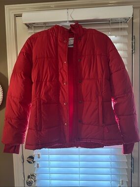 Amazon Essentials Red Puffer Jacket